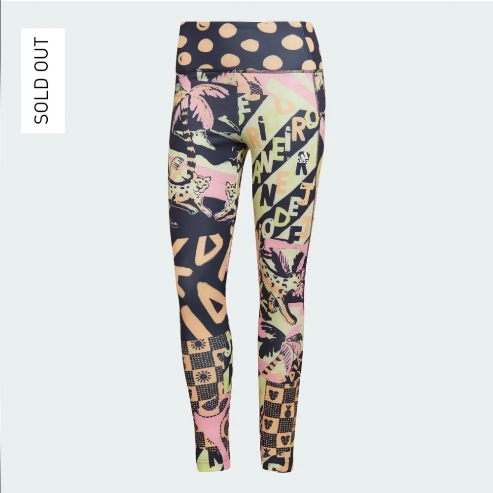 Farm Rio Addidas Leggings Size Large - Picture 7 of 7